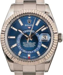 Rolex Sky-Dweller Oystersteel and White Gold & Blue Dial