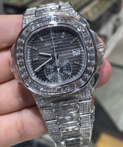 Patek Philippe Nautilus full diamond with baguette