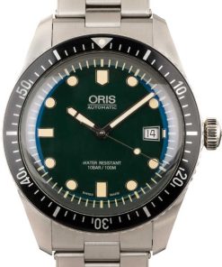 HandMade The Oris Divers Sixty-Five Stainless Steel Green Dial