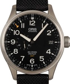 HandMade The Oris Big Crown Pro Pilot GMT Black Textile Strap