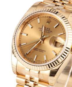 Alternative view of HandMade The Unworn Rolex Datejust 116238 Yellow Gold Jubilee Band