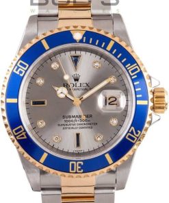 HandMade The Men's Rolex Submariner 16613 Serti Diamond Dial