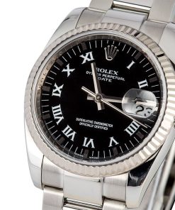 Alternative view of HandMade The Rolex Date Reference 115234 with Black Dial