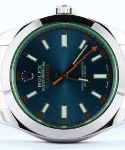 Alternative view of HandMade The Rolex Milgauss 116400B Green Crystal