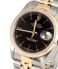 Alternative view of HandMade The Rolex Two-Tone Datejust 16233 Black Dial