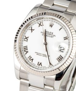 Alternative view of HandMade The Rolex Datejust 116234 White Roman Oyster