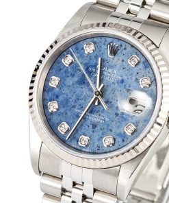 Alternative view of HandMade The Rolex Datejust 16234 Diamond Sodalite