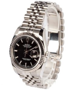 Alternative view of HandMade The Rolex Black Datejust 116234 Stainless Jubilee