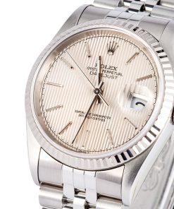 Alternative view of HandMade The Rolex Datejust 16234 Silver Tapestry Dial