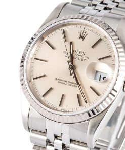 Alternative view of HandMade The Rolex Stainless Datejust 16234 White Gold Bezel