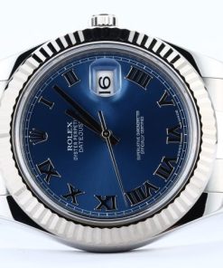 Alternative view of HandMade The Rolex Datejust II 116334 Roman Dial Blue