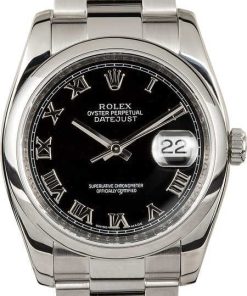 HandMade The Rolex Datejust 116200 Black Roman Dial