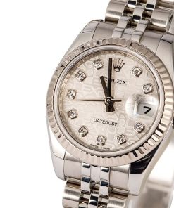 Alternative view of HandMade The Rolex Lady Datejust 179174 Silver Diamond Jubilee Dial