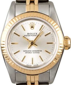 HandMade The Rolex Oyster Perpetual 67193 Two Tone Ladies Watch