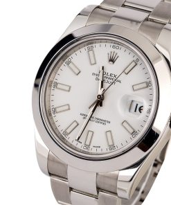 Alternative view of HandMade The Rolex Datejust II Ref 116300 White Index Dial