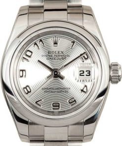 HandMade The Rolex Ladies DateJust 179160 Silver Concentric Dial
