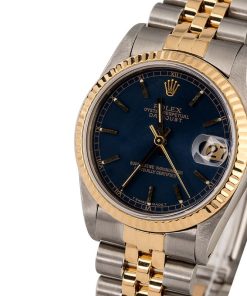 Alternative view of HandMade The Mid-Size Rolex Datejust 68273 Blue Index Dial