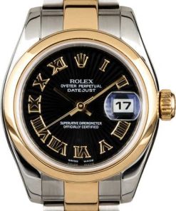 HandMade The Rolex Lady Datejust 179163 Black Sunbeam Dial