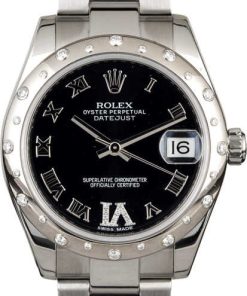 HandMade The Rolex Mid-size Datejust Diamond 178344 Black