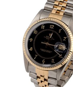 Alternative view of HandMade The Rolex Datejust 16013 Blue Arabic Dial