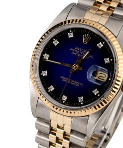 Alternative view of HandMade The Rolex Datejust 16013 Blue Vignette Diamond Dial