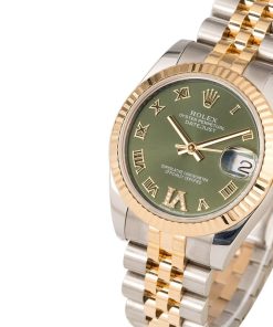 Alternative view of HandMade The Rolex Datejust 178273 Mid-size Olive Green Dial