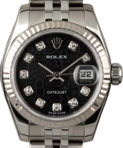 HandMade The Rolex Lady Datejust 179174 Black Diamond
