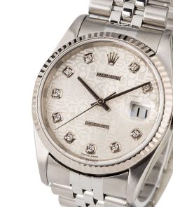 Alternative view of HandMade The Rolex Datejust 16234 Silver Jubilee Diamond Dial