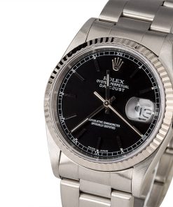 Alternative view of HandMade The Rolex Datejust 16234 Black Index Dial
