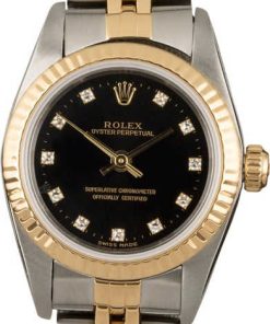 HandMade The Rolex Oyster Perpetual 76193 Black Diamond Dial