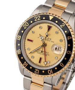Alternative view of HandMade The Rolex GMT-Master II 16713 Ruby Diamond Dial