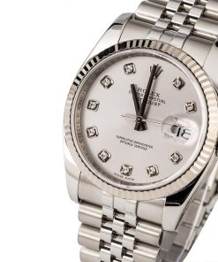Alternative view of HandMade The Rolex Datejust 116234 Silver Diamond Dial