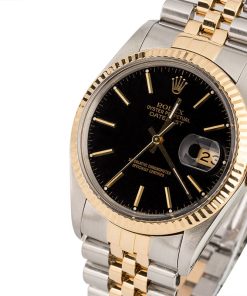 Alternative view of HandMade The Rolex Datejust 16013 Black Dial Two Tone