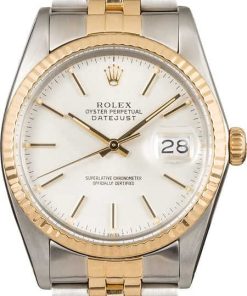 HandMade The 121627-1 Rolex Datejust 16013 Silver Dial Two Tone Jubilee Band