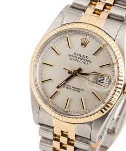 Alternative view of HandMade The 121627-1 Rolex Datejust 16013 Silver Dial Two Tone Jubilee Band