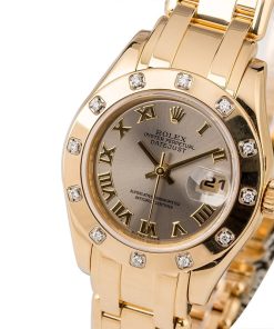 Alternative view of HandMade The Rolex Pearlmaster 80318 Diamond Bezel