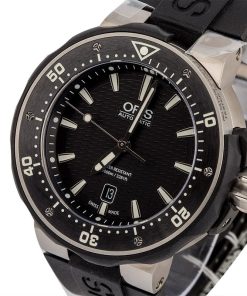 Alternative view of HandMade The Oris Pro Diver Date Black Wave Dial