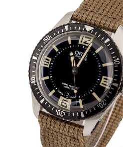 Alternative view of HandMade The 7707 4064 07 4-1 Oris Divers Sixty-Five Beige Textile Strap