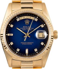 HandMade The Rolex Presidential 18238 Blue Vignette Diamond