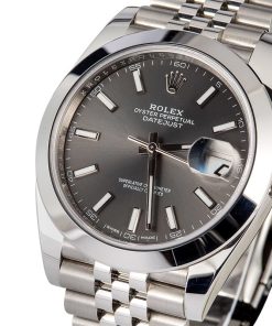 Alternative view of HandMade The Rolex Datejust 126300 Rhodium Index Dial