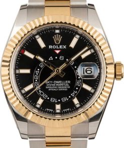 HandMade The Rolex Sky-Dweller 326933 Black Dial Two Tone Oyster