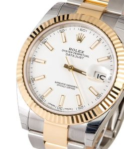 Alternative view of HandMade The Unworn Rolex Datejust 41 Ref 126333 White Luminous Index Dial