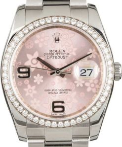 HandMade The Rolex Datejust 116244 Diamond Bezel Pink Floral Dial