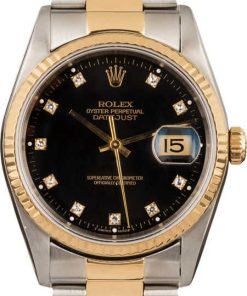 HandMade The Rolex Datejust 16203 Black Diamond Dial