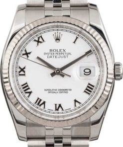 HandMade The Rolex Steel Datejust 116234 White Roman Dial