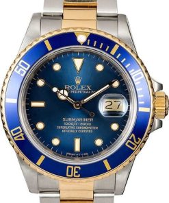 HandMade The Rolex Submariner Ref 16803 Blue Dial Two Tone