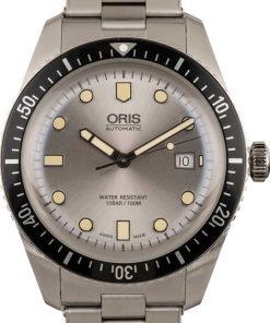 HandMade The Oris Divers Sixty Five Grey Dial Stainless Steel