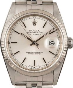 HandMade The Rolex Datejust 16234 Silver Index Dial Jubilee Bracelet T