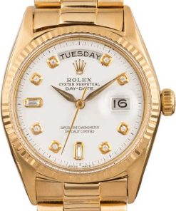 HandMade The Rolex Day Date 1803 Champagne 'Pie Pan' Dial