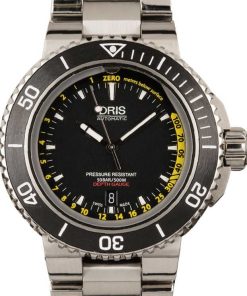 HandMade The Oris Aquis Depth Gauge Black Luminous Dial